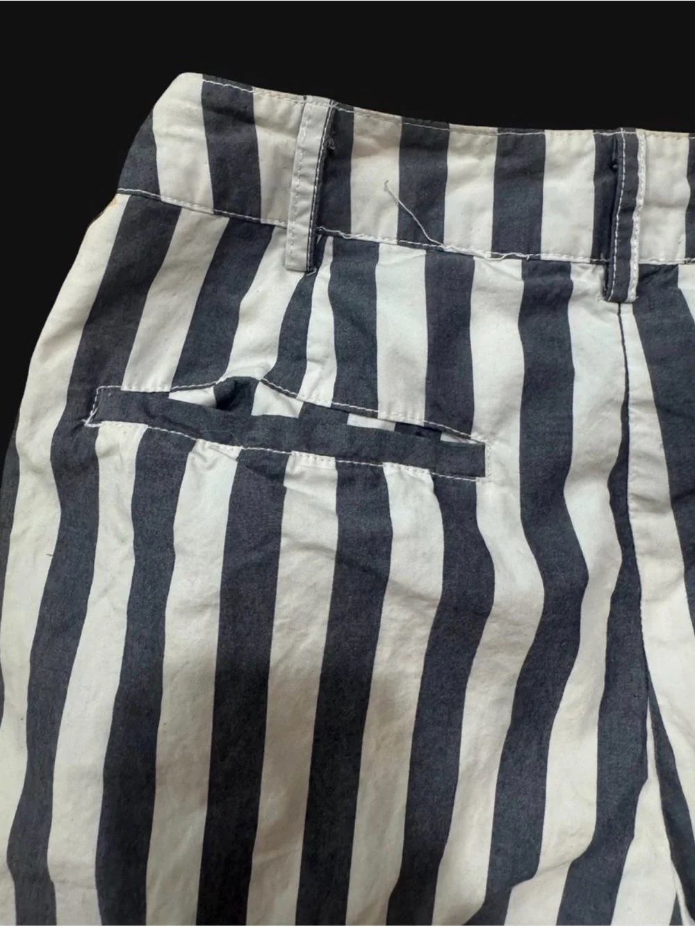 Urban Outfitters Striped High Waisted Pleated Balloon Trouser 6 - Picture 6 of 8